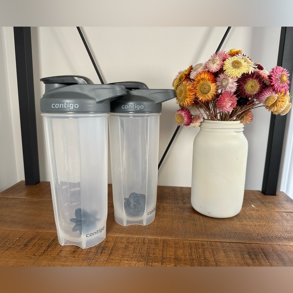 Contigo 700ml/24oz Protein Drink Shaker Bottle x 2